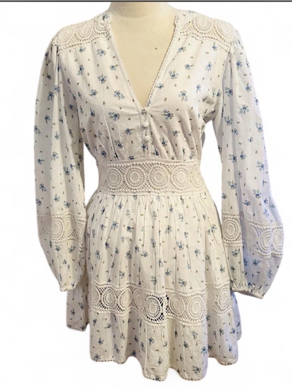 Avec Les Filles Scattered Ditsy Dress Size 10 NWT